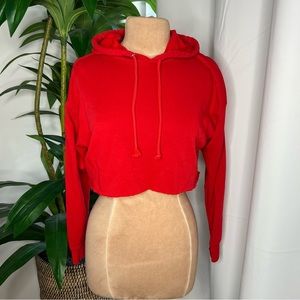 H&M | Red Cropped Hoodie | Size: Small